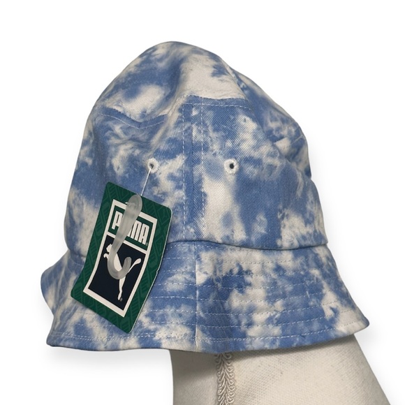Puma Unisex Juno Blue Tie Dye Bucket Hat NWT - Picture 3 of 8